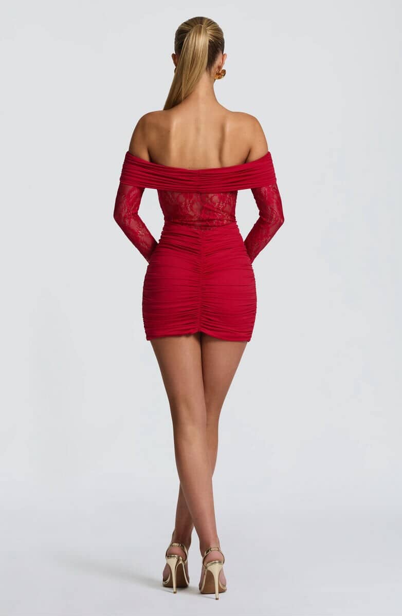 Robe mini rouge Scarlett
