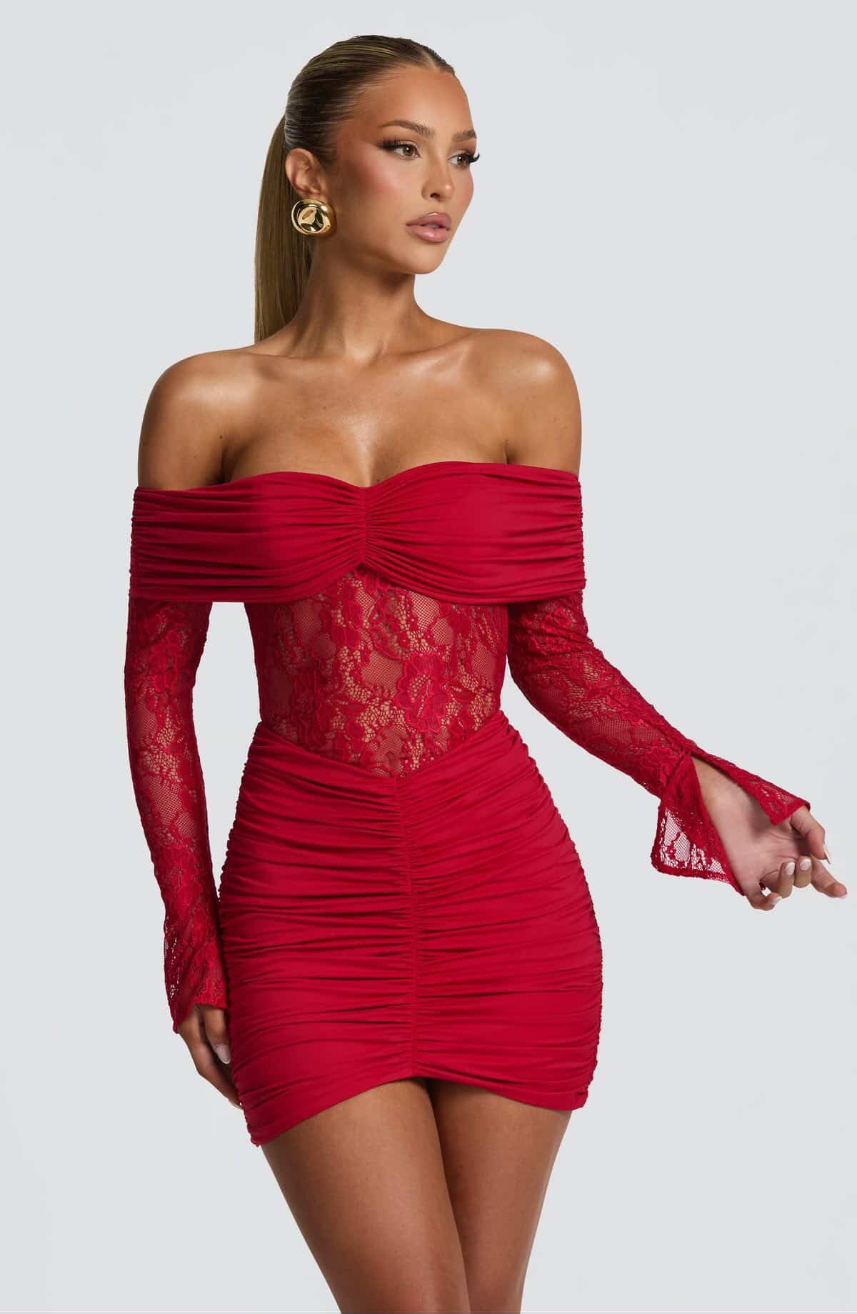 Robe mini rouge Scarlett
