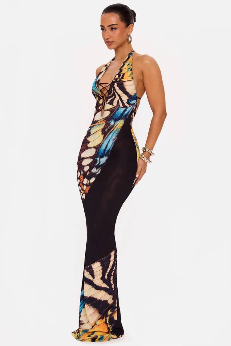 Robe longue d'été butterfly