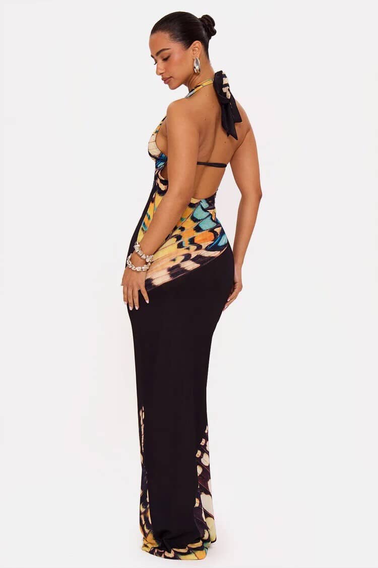 Robe longue d'été butterfly